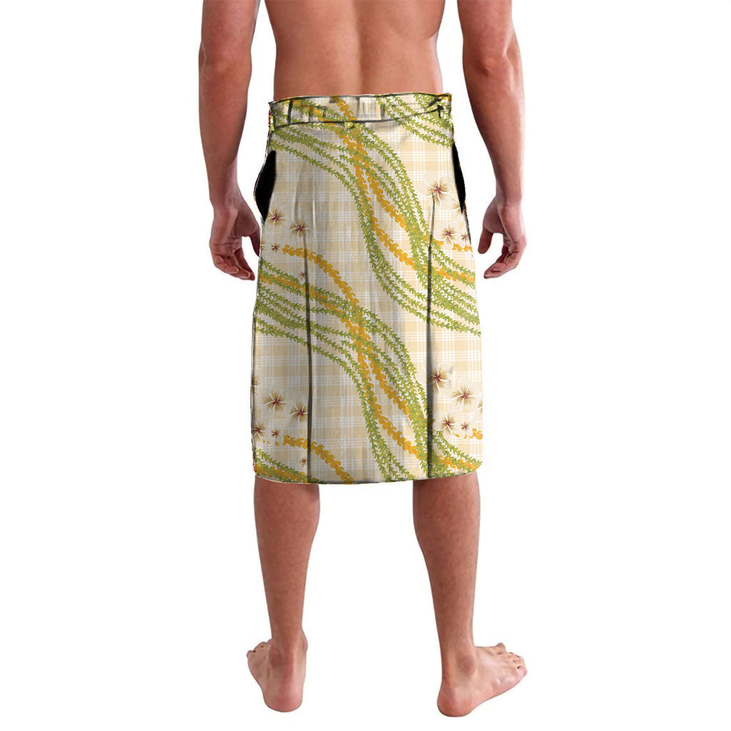 Melemele Ahiahia Hawai'i Palaka Plumeria Lavalava Puakenikeni and Maile Lei