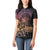 Floral Polynesian Hibiscus Tattoo Women Polo Shirt Peach Gradient Style