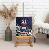 Custom Samoa Rugby Pacific Canvas Wall Art Samoan Warrior Tribal Pattern