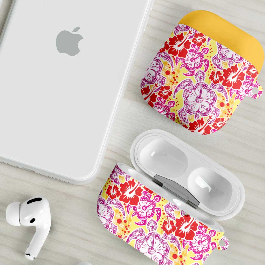 Palaka with Honu and Hibiscus AirPods Case Hawaiian Heritage Spirit LT9 - Polynesian Pride