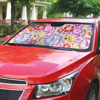 Palaka with Honu and Hibiscus Auto Sun Shade Hawaiian Heritage Spirit LT9 - Polynesian Pride