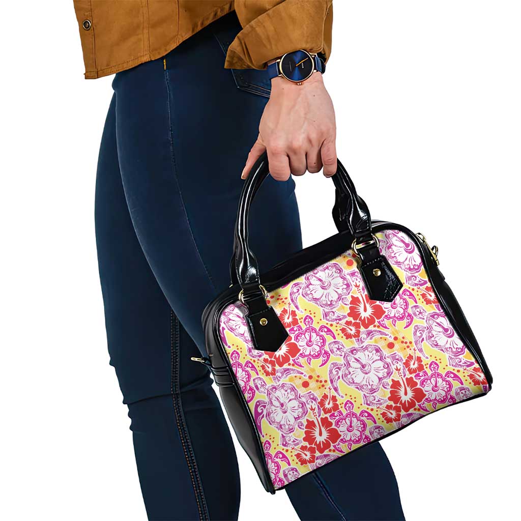 Palaka with Honu and Hibiscus Shoulder Handbag Hawaiian Heritage Spirit LT9 - Polynesian Pride