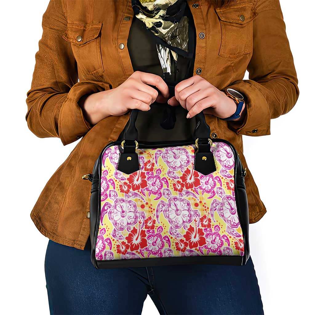 Palaka with Honu and Hibiscus Shoulder Handbag Hawaiian Heritage Spirit LT9 - Polynesian Pride