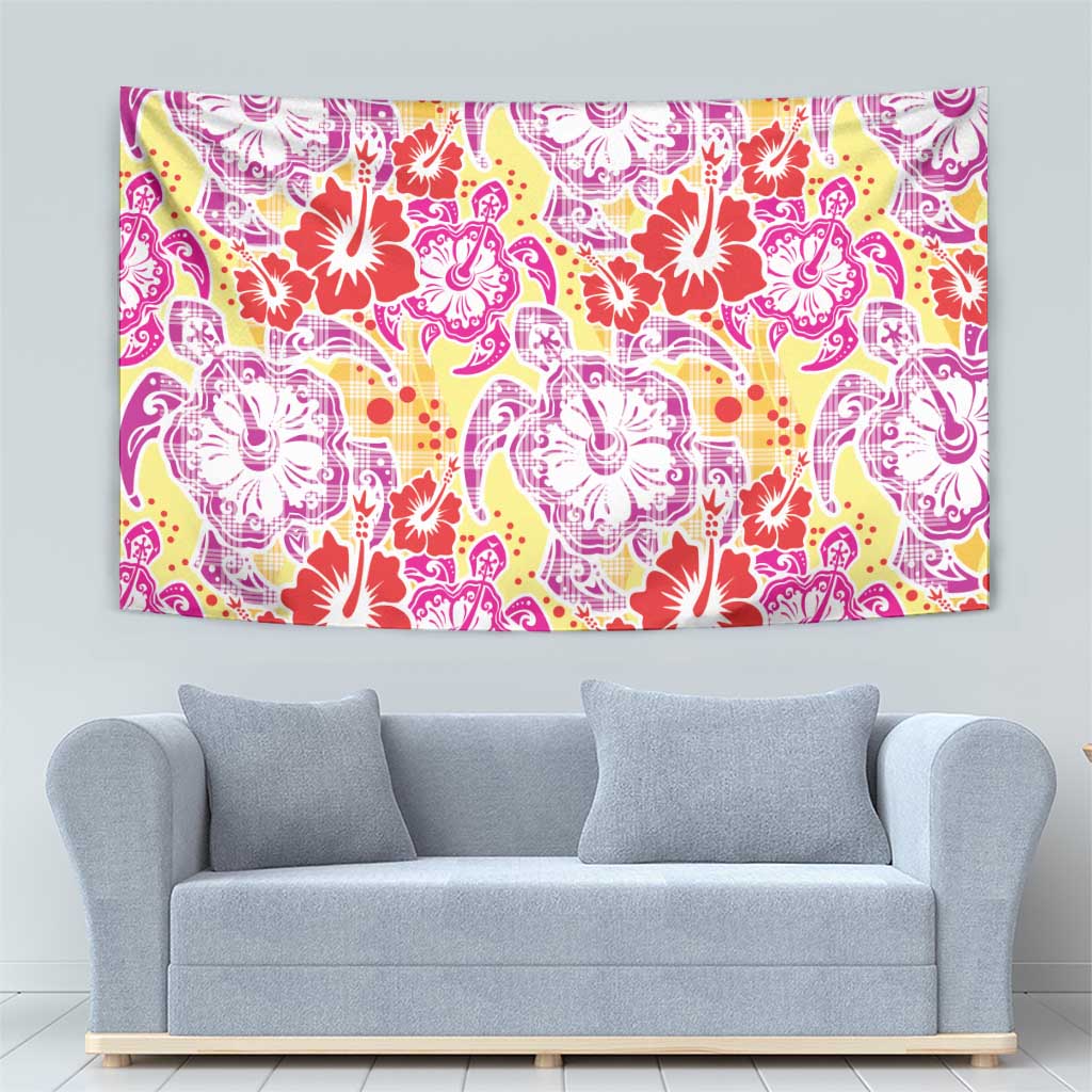 Palaka with Honu and Hibiscus Tapestry Hawaiian Heritage Spirit LT9 - Polynesian Pride