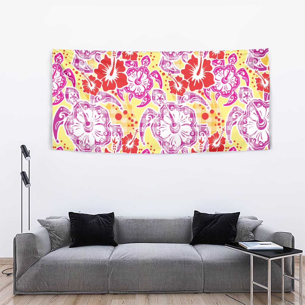 Palaka with Honu and Hibiscus Tapestry Hawaiian Heritage Spirit LT9 - Polynesian Pride