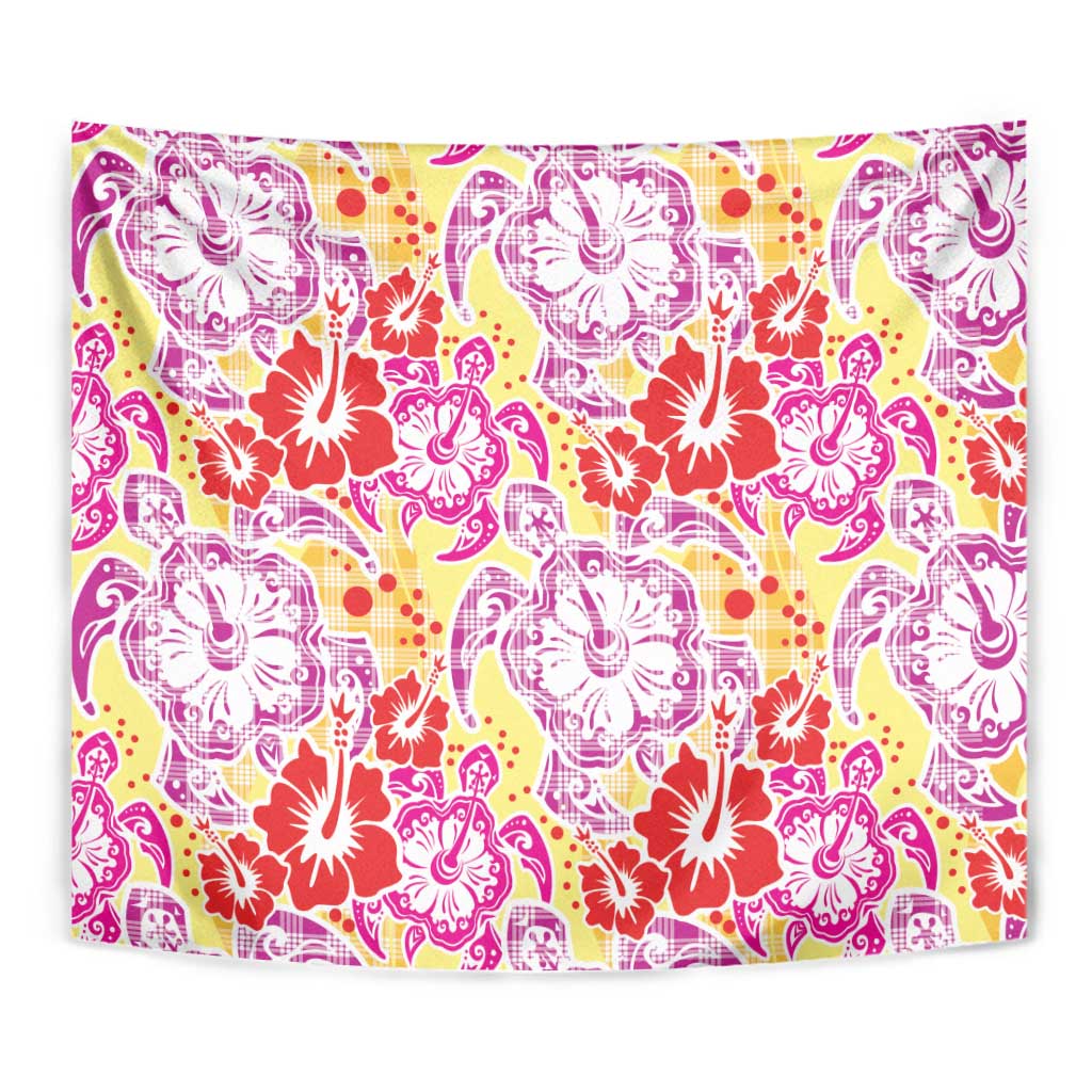 Palaka with Honu and Hibiscus Tapestry Hawaiian Heritage Spirit LT9 - Polynesian Pride