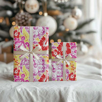 Palaka with Honu and Hibiscus Wrapping Paper Hawaiian Heritage Spirit - Polynesian Pride