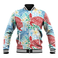 Palaka with Honu and Plumeria Baseball Jacket Hawaiian Heritage Spirit - Polynesian Pride