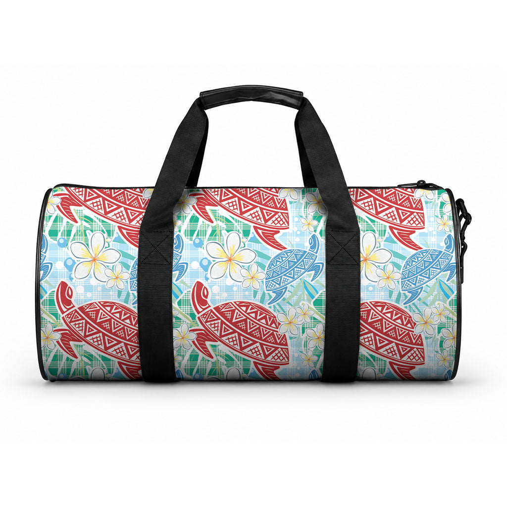 Palaka with Honu and Plumeria Duffle Bag Hawaiian Heritage Spirit LT9 One size Blue - Polynesian Pride