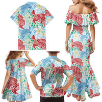 Palaka with Honu and Plumeria Family Matching Mermaid Dress and Hawaiian Shirt Hawaiian Heritage Spirit LT9 - Polynesian Pride