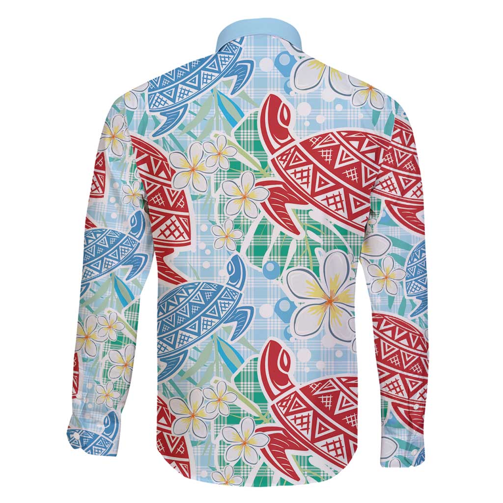 Palaka with Honu and Plumeria Family Matching Off Shoulder Maxi Dress and Hawaiian Shirt Hawaiian Heritage Spirit LT9 - Polynesian Pride