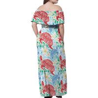 Palaka with Honu and Plumeria Family Matching Off Shoulder Maxi Dress and Hawaiian Shirt Hawaiian Heritage Spirit LT9 - Polynesian Pride