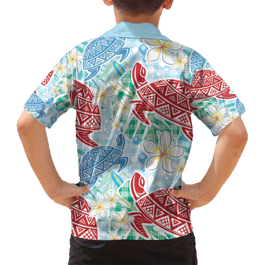 Palaka with Honu and Plumeria Family Matching Summer Maxi Dress and Hawaiian Shirt Hawaiian Heritage Spirit LT9 - Polynesian Pride