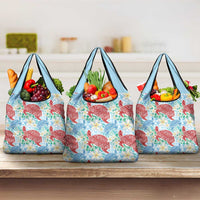 Palaka with Honu and Plumeria Grocery Bag Hawaiian Heritage Spirit - Polynesian Pride