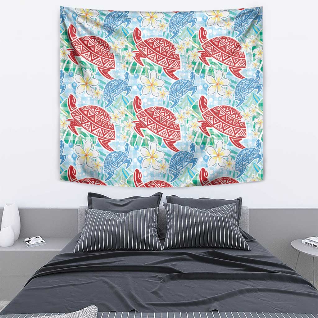 Palaka with Honu and Plumeria Tapestry Hawaiian Heritage Spirit LT9 - Polynesian Pride