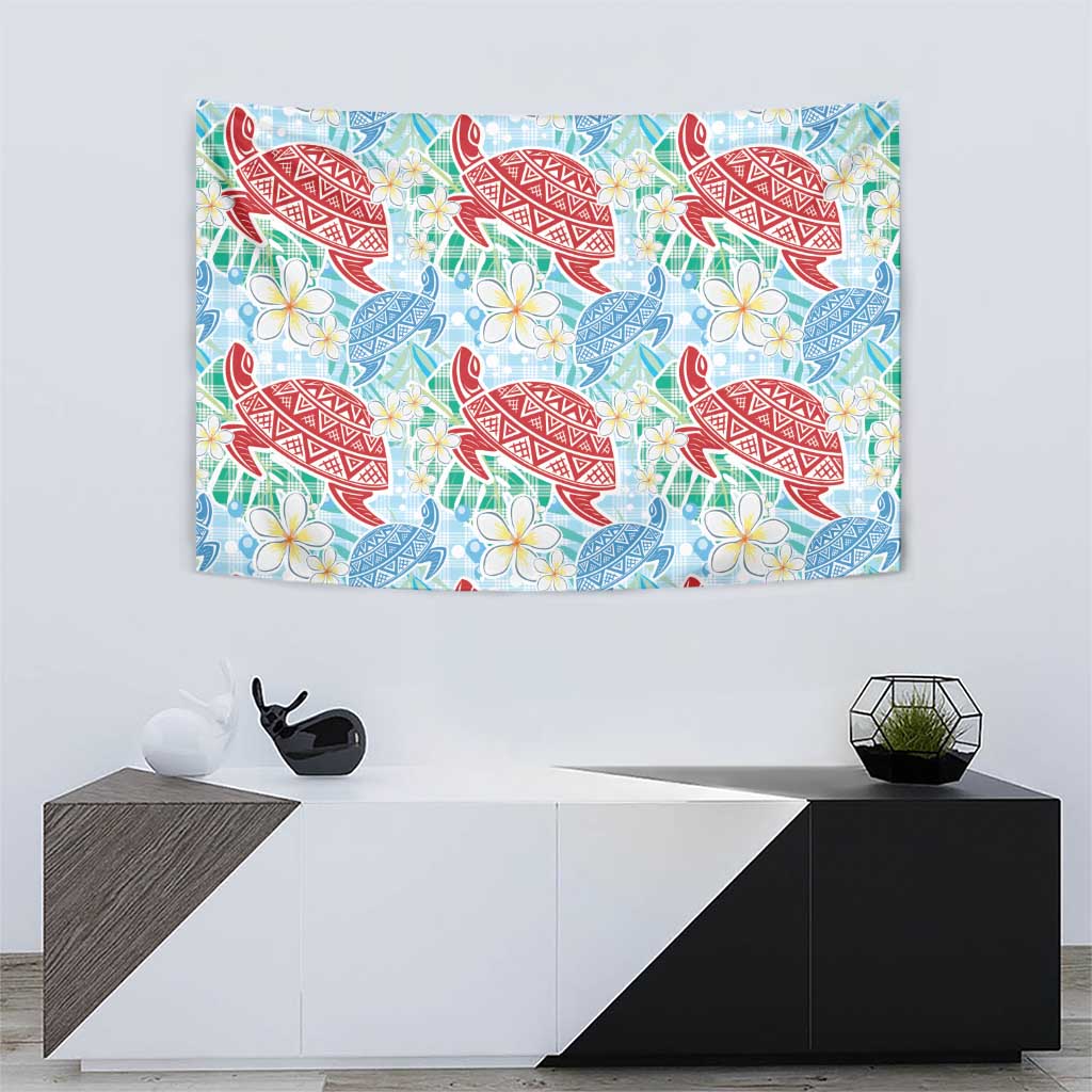 Palaka with Honu and Plumeria Tapestry Hawaiian Heritage Spirit LT9 - Polynesian Pride