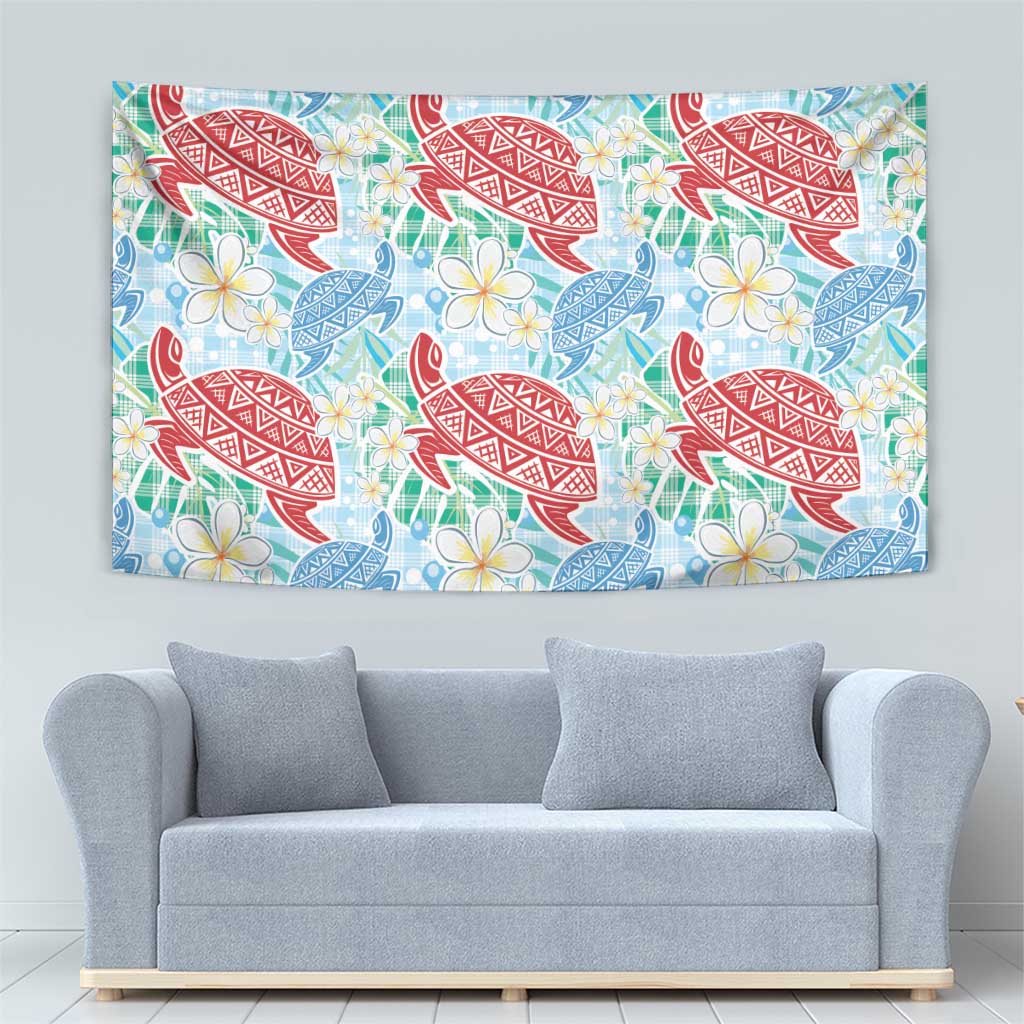Palaka with Honu and Plumeria Tapestry Hawaiian Heritage Spirit LT9 - Polynesian Pride