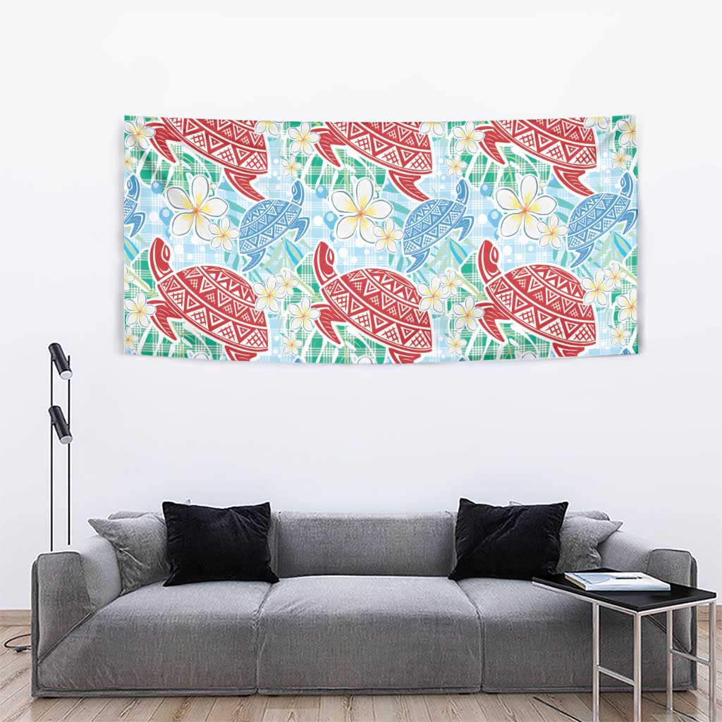 Palaka with Honu and Plumeria Tapestry Hawaiian Heritage Spirit LT9 - Polynesian Pride