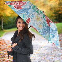 Palaka with Honu and Plumeria Umbrella Hawaiian Heritage Spirit - Polynesian Pride