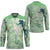 Green Palaka Crane and Flowers Hockey Jersey Japan Heritage Spirit - Polynesian Pride