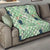 Green Palaka Crane and Flowers Quilt Japan Heritage Spirit - Polynesian Pride