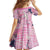 Pink Palaka Crane and Flowers Kid Short Sleeve Dress Japan Heritage Spirit - Polynesian Pride