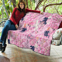 Pink Palaka Crane and Flowers Quilt Japan Heritage Spirit LT9 - Polynesian Pride