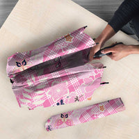 Pink Palaka Crane and Flowers Umbrella Japan Heritage Spirit LT9 - Polynesian Pride