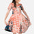 Red Palaka Crane and Flowers Kid Short Sleeve Dress Japan Heritage Spirit - Polynesian Pride