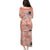 Red Palaka Crane and Flowers Puletasi Japan Heritage Spirit - Polynesian Pride