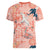 Red Palaka Crane and Flowers Women V-Neck T-Shirt Japan Heritage Spirit - Polynesian Pride