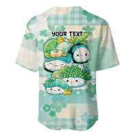 Personalized Japanese Kawaii Sushi Baseball Jersey Green Wagara Palaka This Is How I Roll