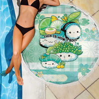 Japanese Kawaii Sushi Beach Blanket Green Wagara Palaka This Is How I Roll