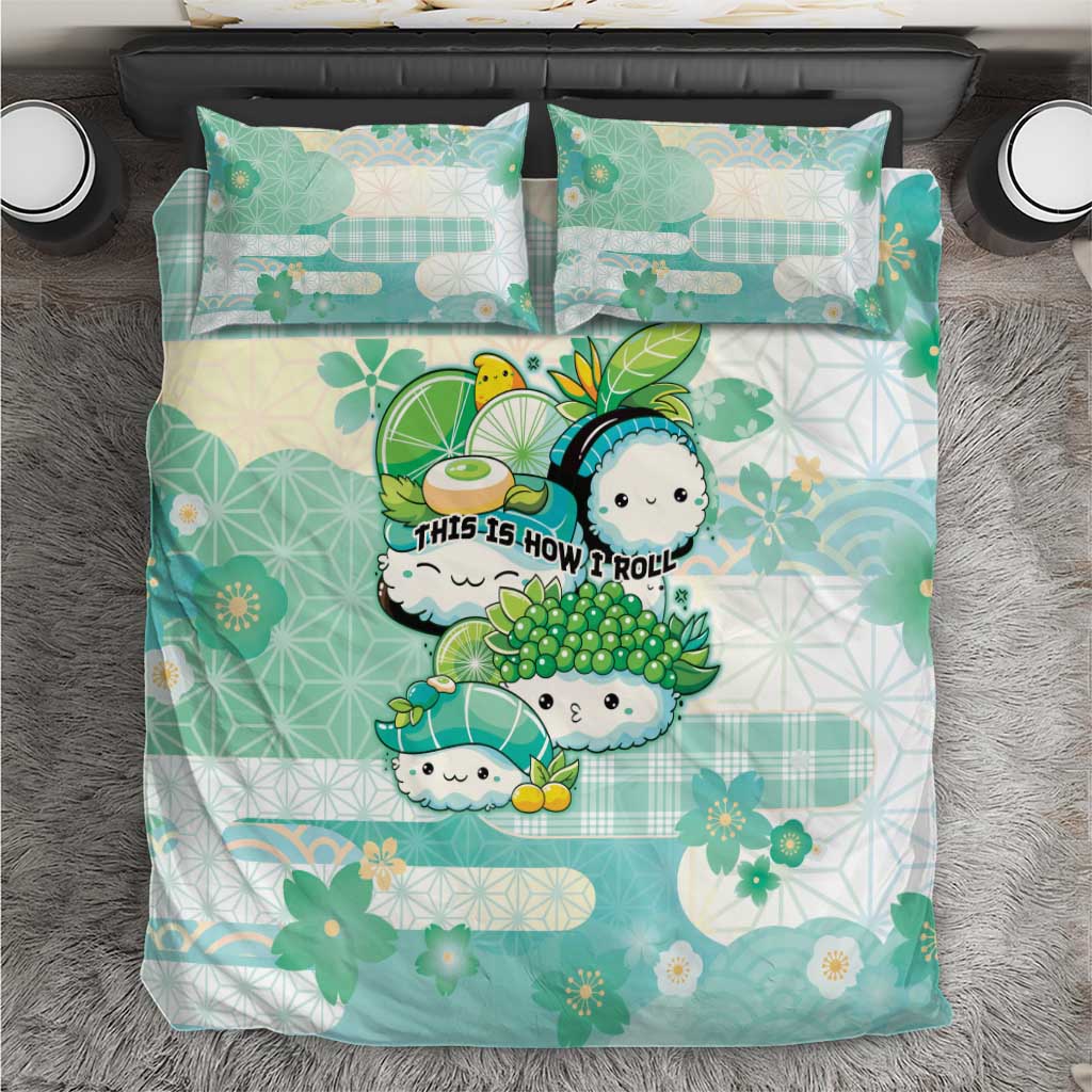 Japanese Kawaii Sushi Bedding Set Green Wagara Palaka This Is How I Roll
