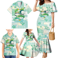 Personalized Japanese Kawaii Sushi Family Matching Mermaid Dress and Hawaiian Shirt Green Wagara Palaka This Is How I Roll LT9 - Polynesian Pride