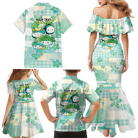 Personalized Japanese Kawaii Sushi Family Matching Mermaid Dress and Hawaiian Shirt Green Wagara Palaka This Is How I Roll LT9 - Polynesian Pride