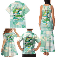 Personalized Japanese Kawaii Sushi Family Matching Tank Maxi Dress and Hawaiian Shirt Green Wagara Palaka This Is How I Roll LT9 - Polynesian Pride