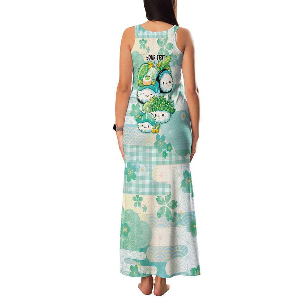 Personalized Japanese Kawaii Sushi Family Matching Tank Maxi Dress and Hawaiian Shirt Green Wagara Palaka This Is How I Roll LT9 - Polynesian Pride