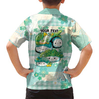 Personalized Japanese Kawaii Sushi Kid Hawaiian Shirt Green Wagara Palaka This Is How I Roll