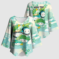 Personalized Japanese Kawaii Sushi Kimono Sleeve Blouse Green Wagara Palaka This Is How I Roll