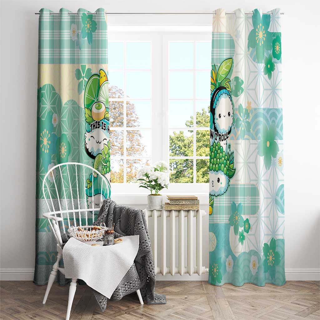 Japanese Kawaii Sushi Window Curtain Green Wagara Palaka This Is How I Roll