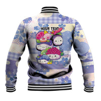Personalized Japanese Kawaii Sushi Baseball Jacket Blue Wagara Palaka This Is How I Roll