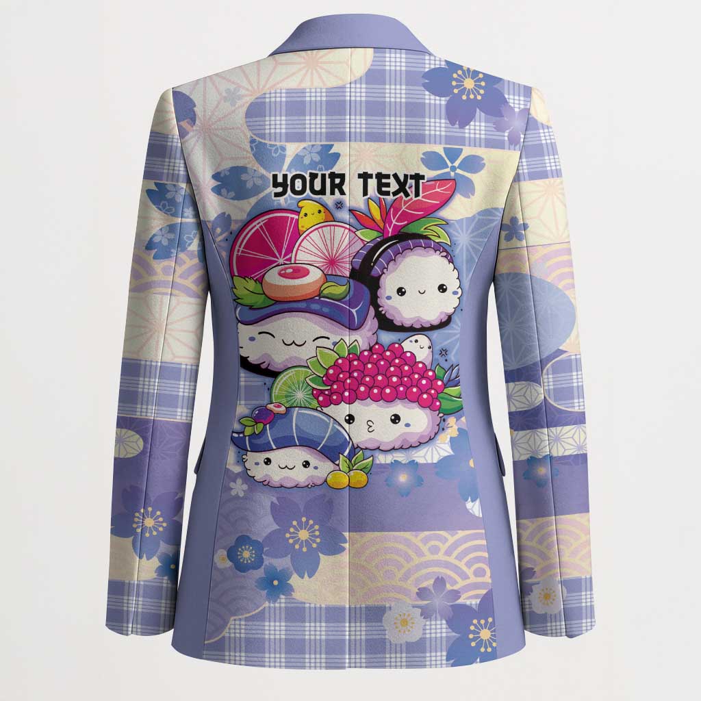 Personalized Japanese Kawaii Sushi Blazer Blue Wagara Palaka This Is How I Roll