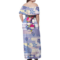 Personalized Japanese Kawaii Sushi Family Matching Off Shoulder Maxi Dress and Hawaiian Shirt Blue Wagara Palaka This Is How I Roll LT9 - Polynesian Pride