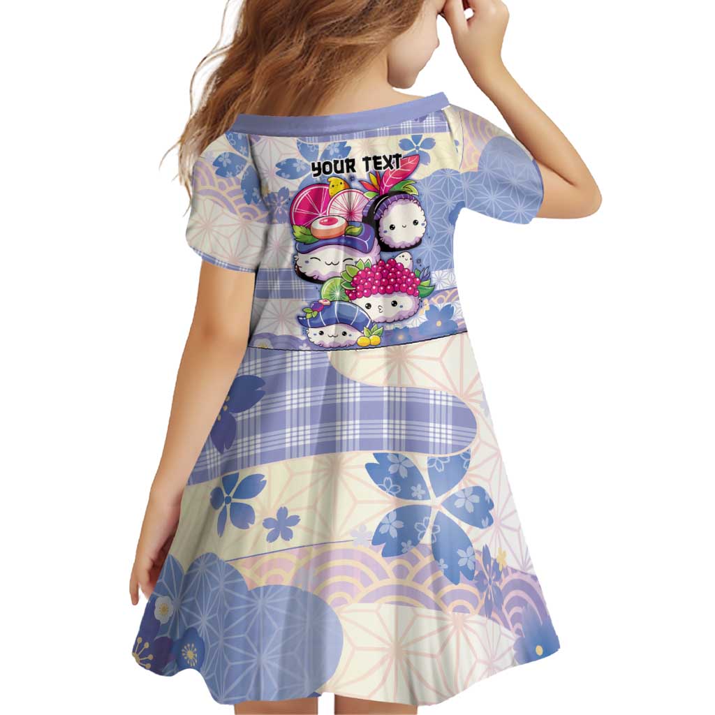 Personalized Japanese Kawaii Sushi Family Matching Puletasi and Hawaiian Shirt Blue Wagara Palaka This Is How I Roll