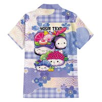 Personalized Japanese Kawaii Sushi Hawaiian Shirt Blue Wagara Palaka This Is How I Roll