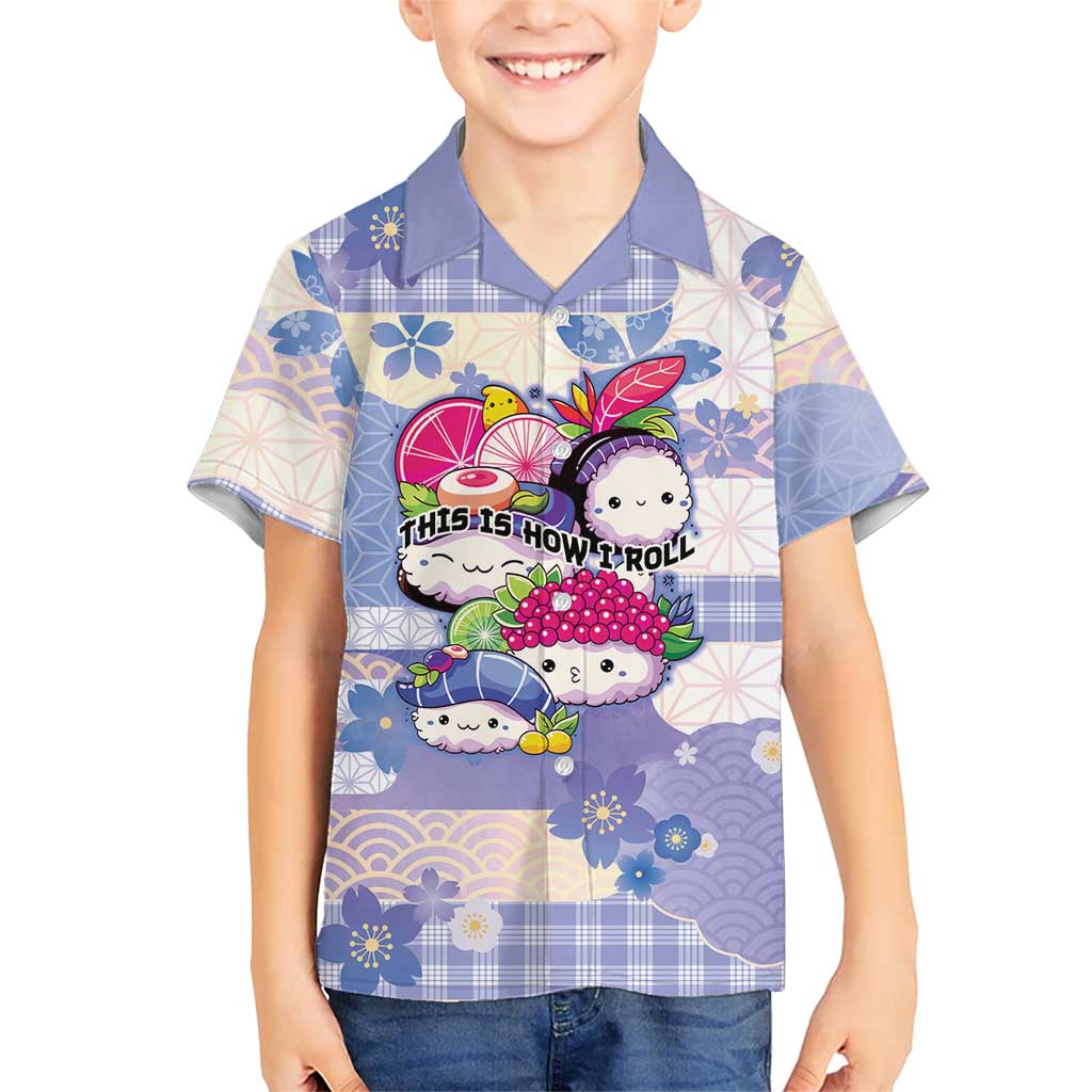 Personalized Japanese Kawaii Sushi Hawaiian Shirt Blue Wagara Palaka This Is How I Roll