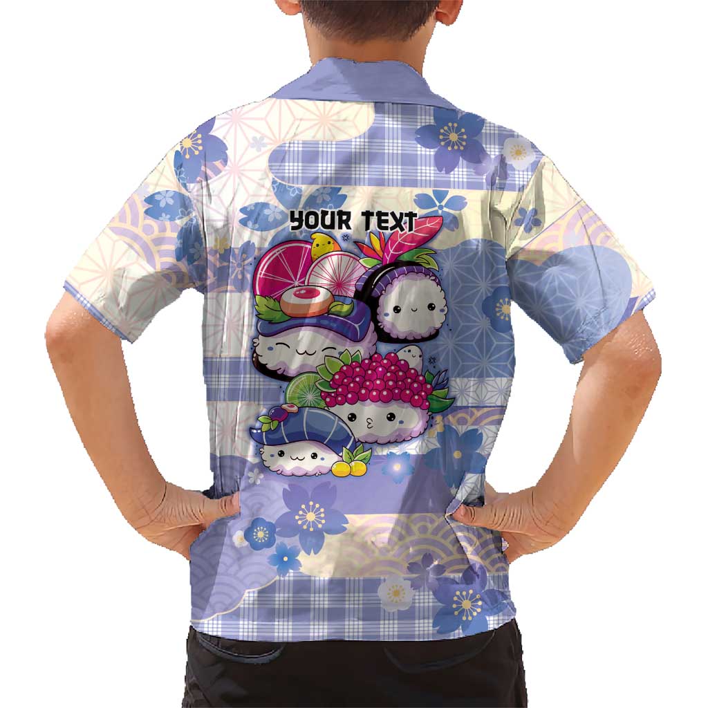 Personalized Japanese Kawaii Sushi Hawaiian Shirt Blue Wagara Palaka This Is How I Roll