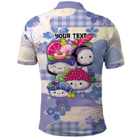 Personalized Japanese Kawaii Sushi Polo Shirt Blue Wagara Palaka This Is How I Roll