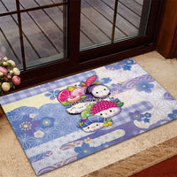 Japanese Kawaii Sushi Rubber Doormat Blue Wagara Palaka This Is How I Roll